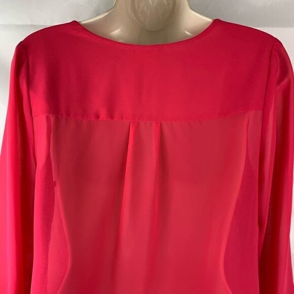 Pins and needles pink fuchsia high low blouse - Picture 5 of 8
